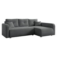 ECKSOFA Viena Cord, Seite: Rechts - Silberfarben/Grau, Holz/Kunststoff (234/145cm) - MIRJAN24