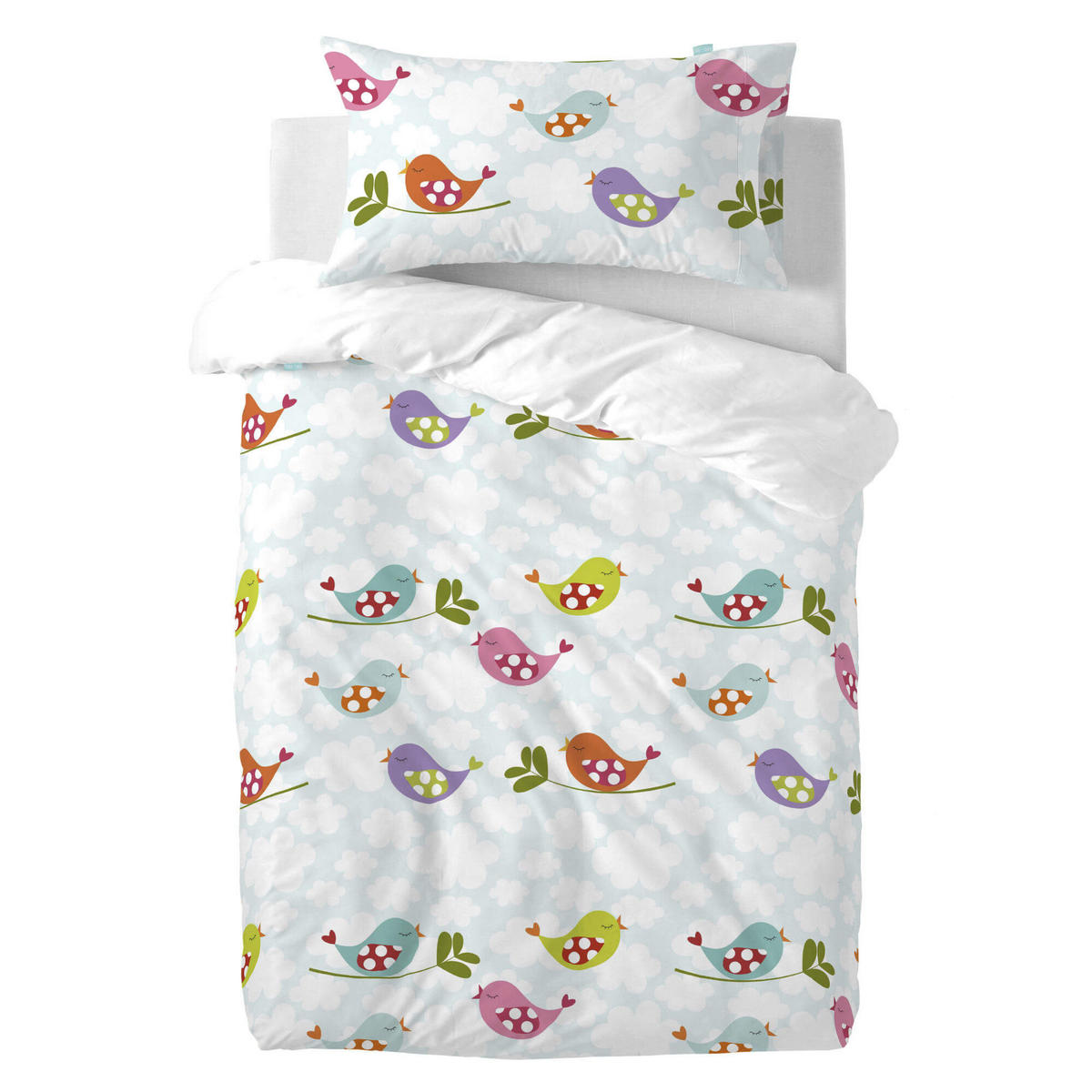 KISSENBEZUG little birds 50x75 cm mehrfarbig - Multicolor, Textil (50/75cm) - Happy Friday
