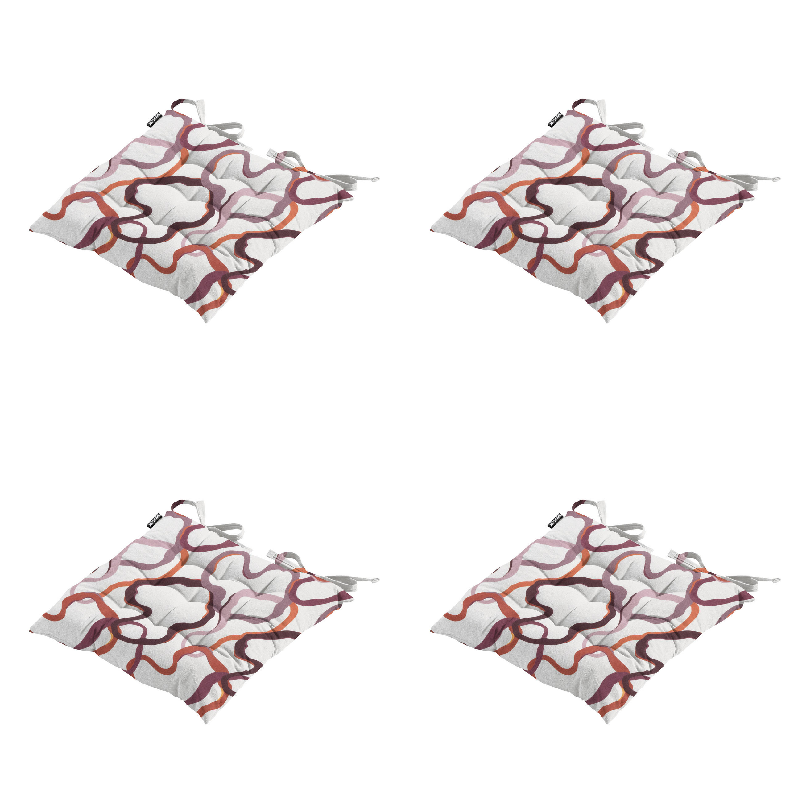 SITZKISSEN Blaze - Mehrfarbig - 46/46/8 cm - 4er-Set - Multicolor, Textil (46/8/46cm) - Madison