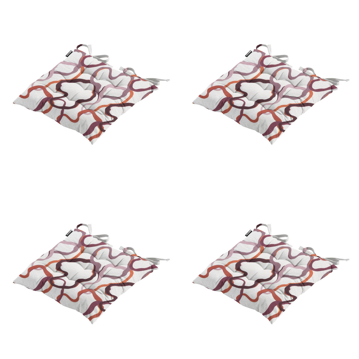 SITZKISSEN Blaze - Mehrfarbig - 46/46/8 cm - 4er-Set - Multicolor, Textil (46/8/46cm) - Madison