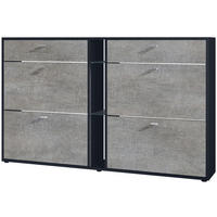 SCHUHSCHRANK Today Fronten in Braun meliert - Graubraun, Holzwerkstoff (155.5/95/28cm) - Vladon