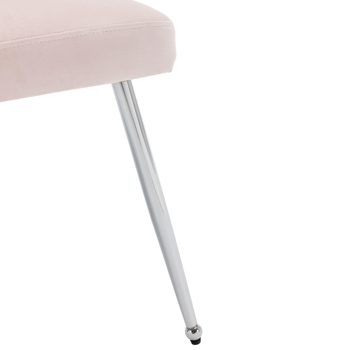 2 Esszimmerstühlen mit Kissen Rosa 52/58,5/87,5CM - Pink, Textil/Metall (52/87.5/58.5cm) - Urban Meuble