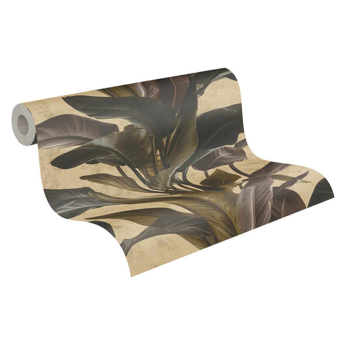 VLIESTAPETE 53/1005 cm - Braun/Grün, Kunststoff/Textil (53/1cm) - KUNSTLOFT