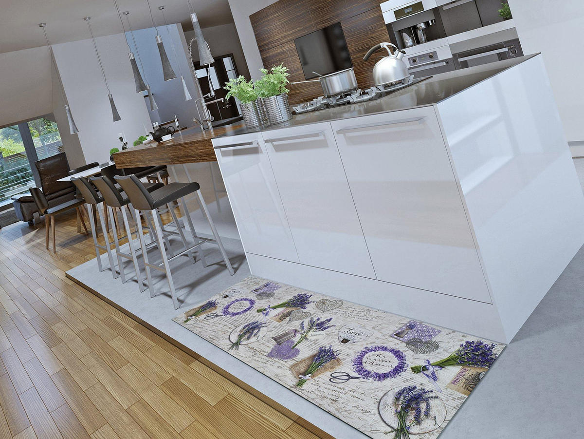 VINYL-KÜCHENTEPPICH Violett Sprinty 52/100 cm - Flieder, Kunststoff/Textil (52/100cm) - Atticgo