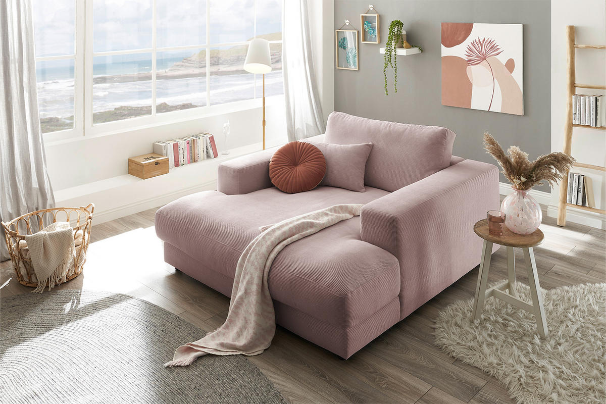 LONGSEAT MADELINE Pink Cord - Pink/Schwarz, Kunststoff/Textil (150/86/170cm) - KAWOLA