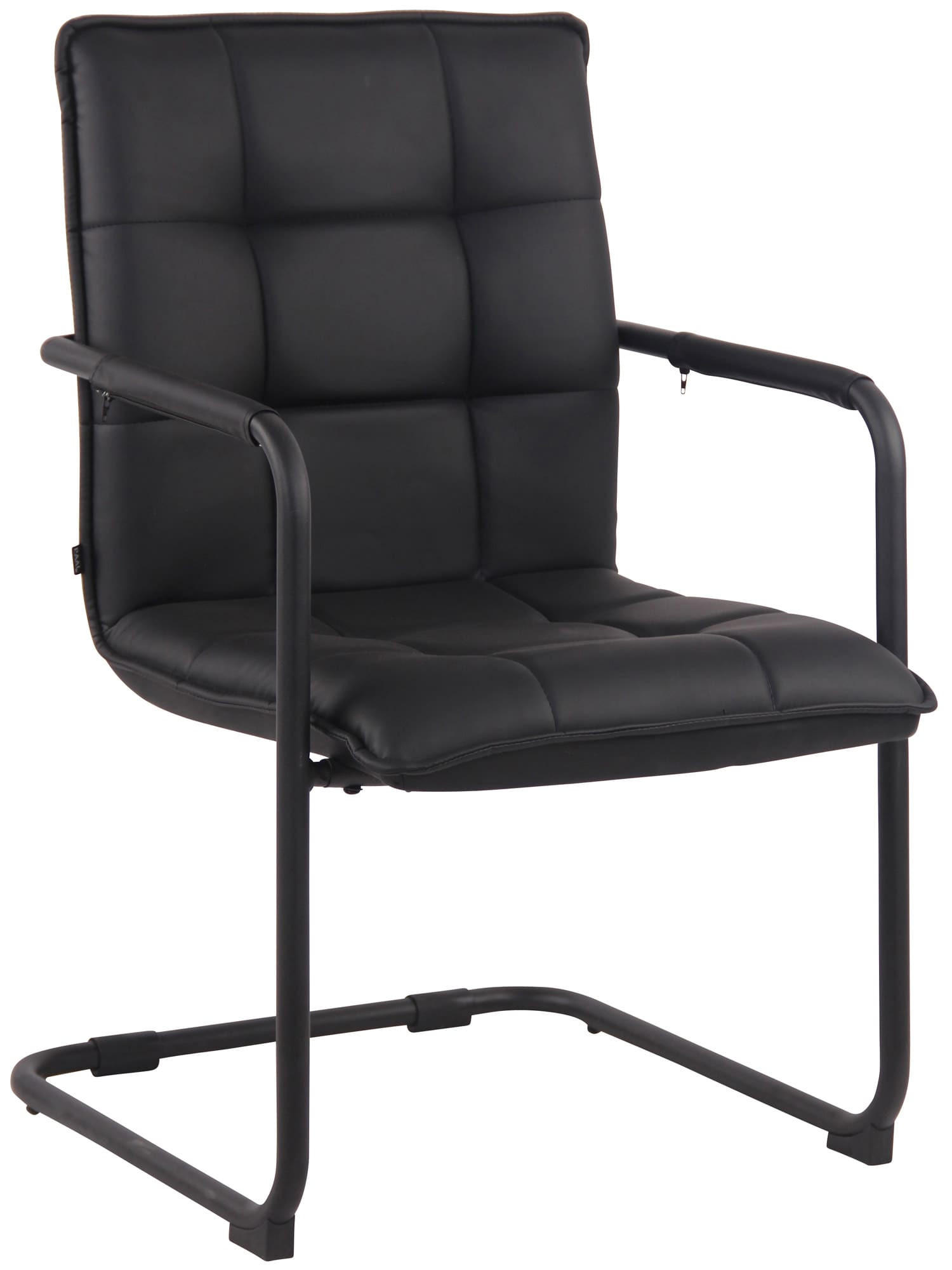 SCHWINGSTUHL 2er Set Lederlook schwarz - Schwarz, Textil/Metall (57/89/64cm) - CLP