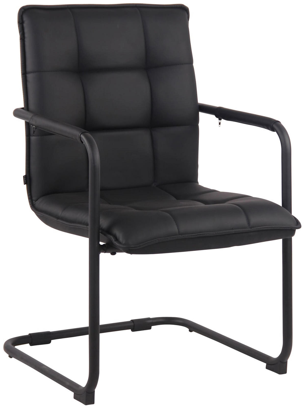 SCHWINGSTUHL 2er Set Lederlook schwarz - Schwarz, Textil/Metall (57/89/64cm) - CLP