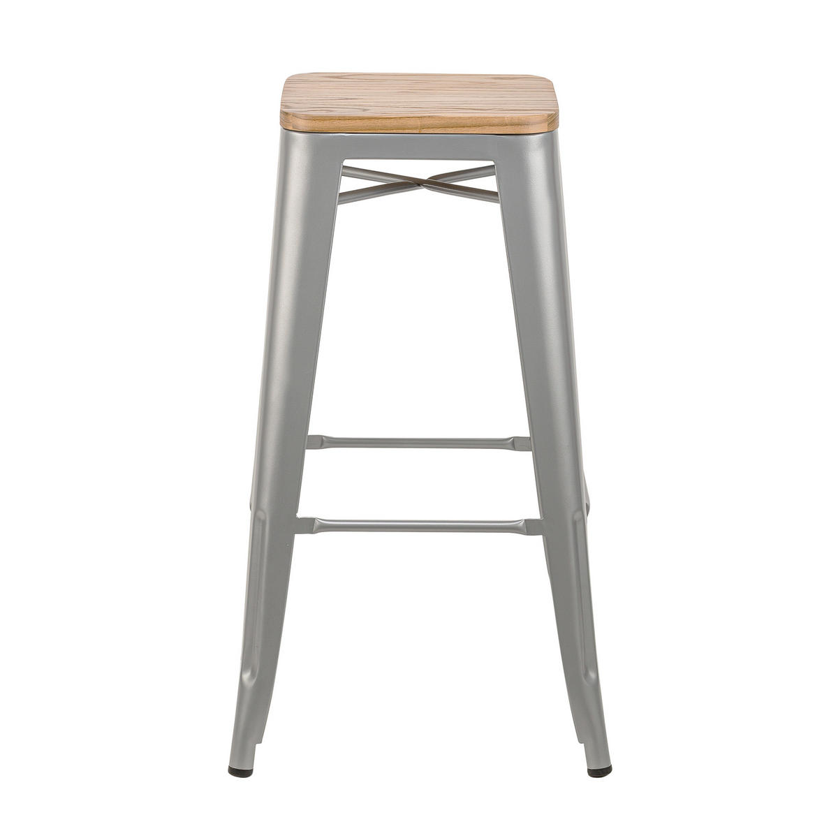 BARHOCKER 4er-Set Holz Grau - Grau, Holz (43/75/43cm) - Nordlys
