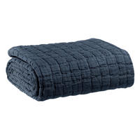 PLAID Swami marine 130 x 200 cm - Dunkelblau, Textil (130/200cm) - Vivaraise