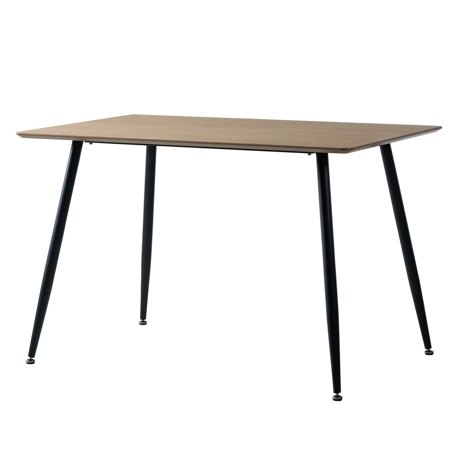 ESSTISCH - Eiche / Schwarz - Eichefarben, Holzwerkstoff/Metall (80/120/75cm) - home24