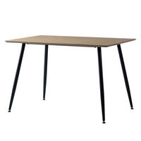 ESSTISCH - Eiche / Schwarz - Eichefarben, Holzwerkstoff/Metall (80/120/75cm) - home24