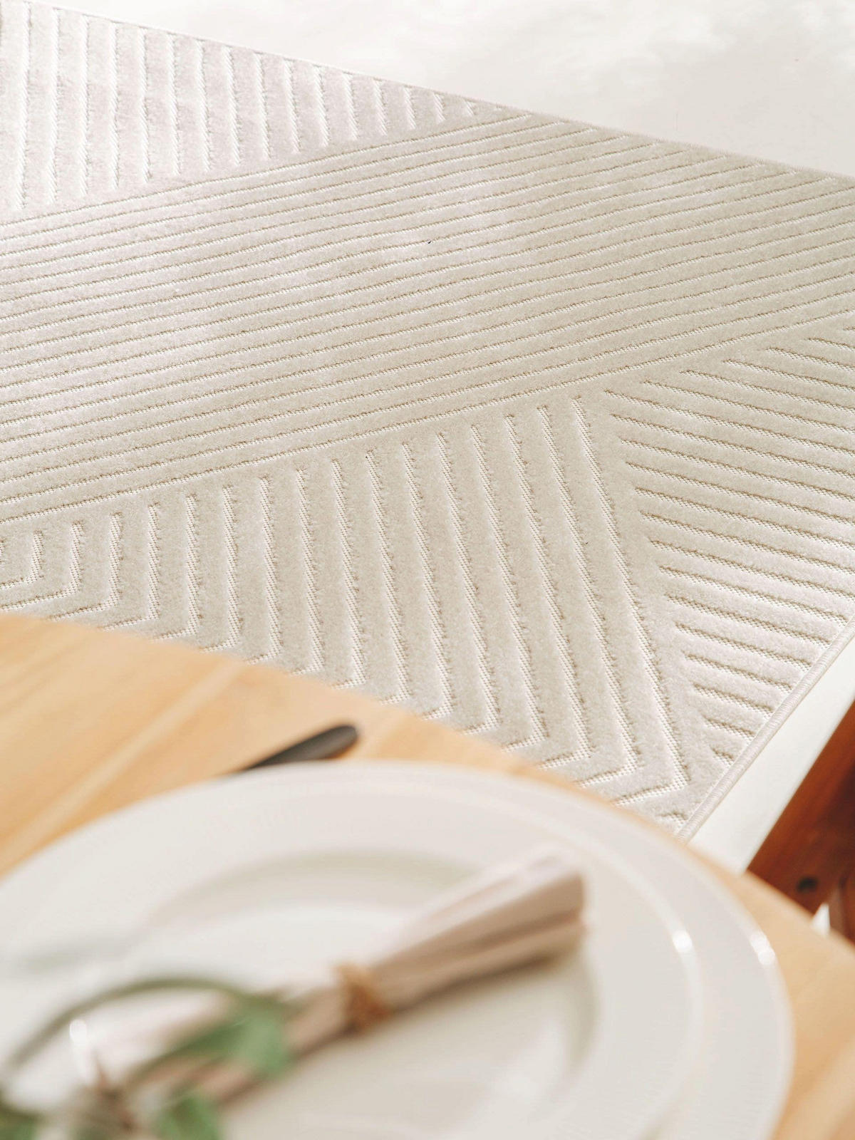 OUTDOORTEPPICH Mars Cream 120x170 cm - Creme, Textil (120/170cm) - benuta Pop