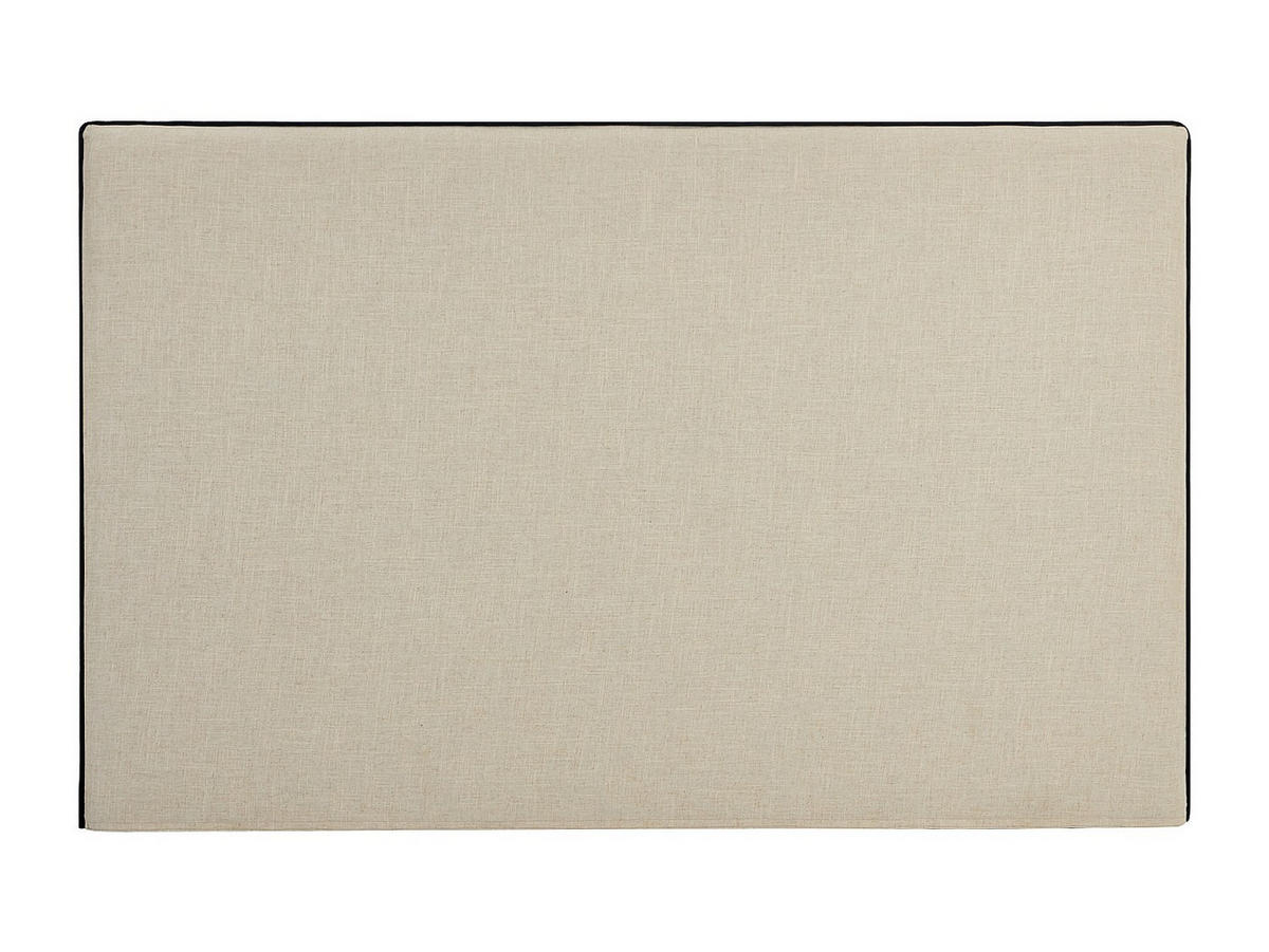 BETTKOPFTEIL - 2 -Sitzer - Leinen - schwarz, beige - CHESMA - Beige, Textil (149/110/8cm) - Vente-Unique
