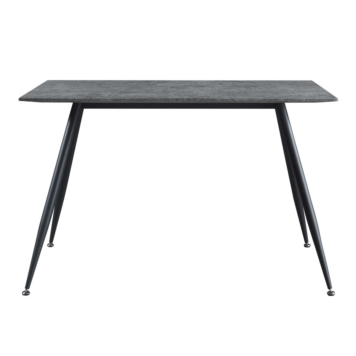 ESSTISCH Fitjar - Schwarz/Grau, Holzwerkstoff/Metall (80/140/75cm) - [en.casa]