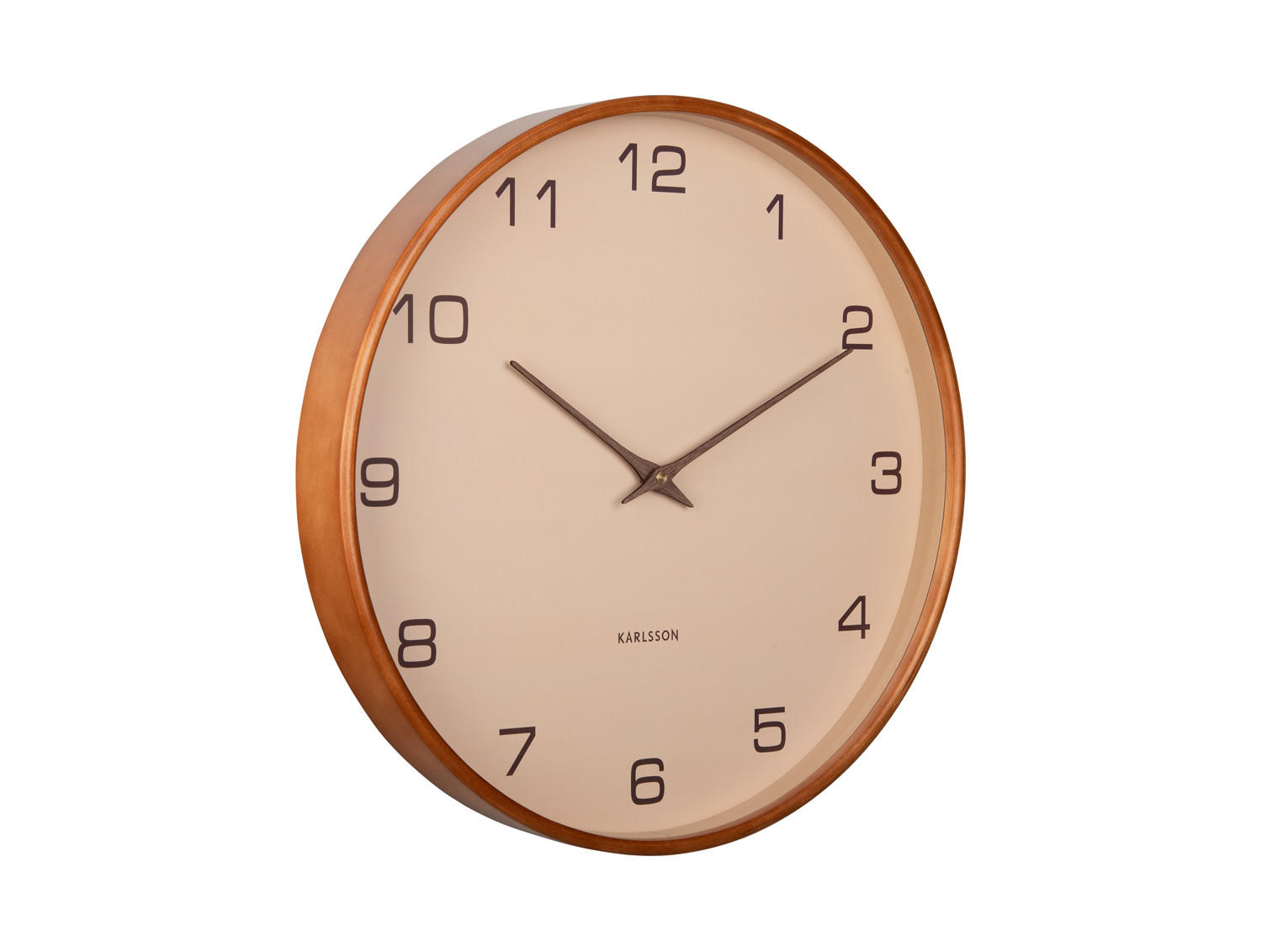 WANDUHR Acento Ø40 cm - Braun, Holz (40/40/5cm) - Karlsson