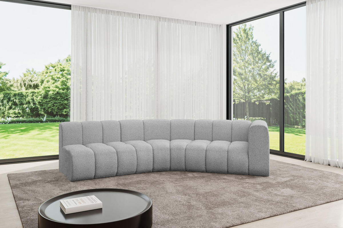 ECKSOFA modulares Sofa Karex-L1 - 308x194x70 cm Hellgrau - Hellgrau, Holzwerkstoff/Textil (308/194cm) - ALTDECOR