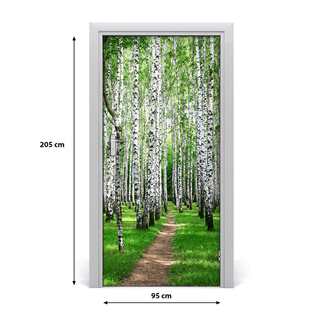 TÜRAUFKLEBER 95x205 cm Dekorativ für Türen - Grün, Kunststoff (95/205/0.01cm) - TULUP