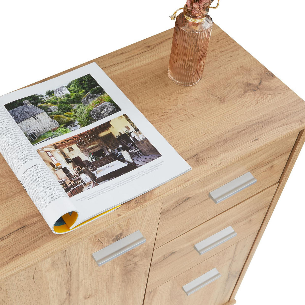 KOMMODE LOCARNO - Eiche Wotan, Holzwerkstoff (60/70/30cm) - CARO-Möbel
