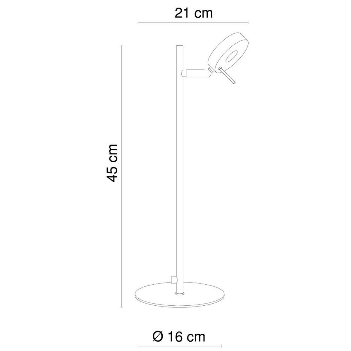 LED TISCHLEUCHTE SPACE Silber - Silberfarben, Metall (21/16/45cm) - Globo Lighting