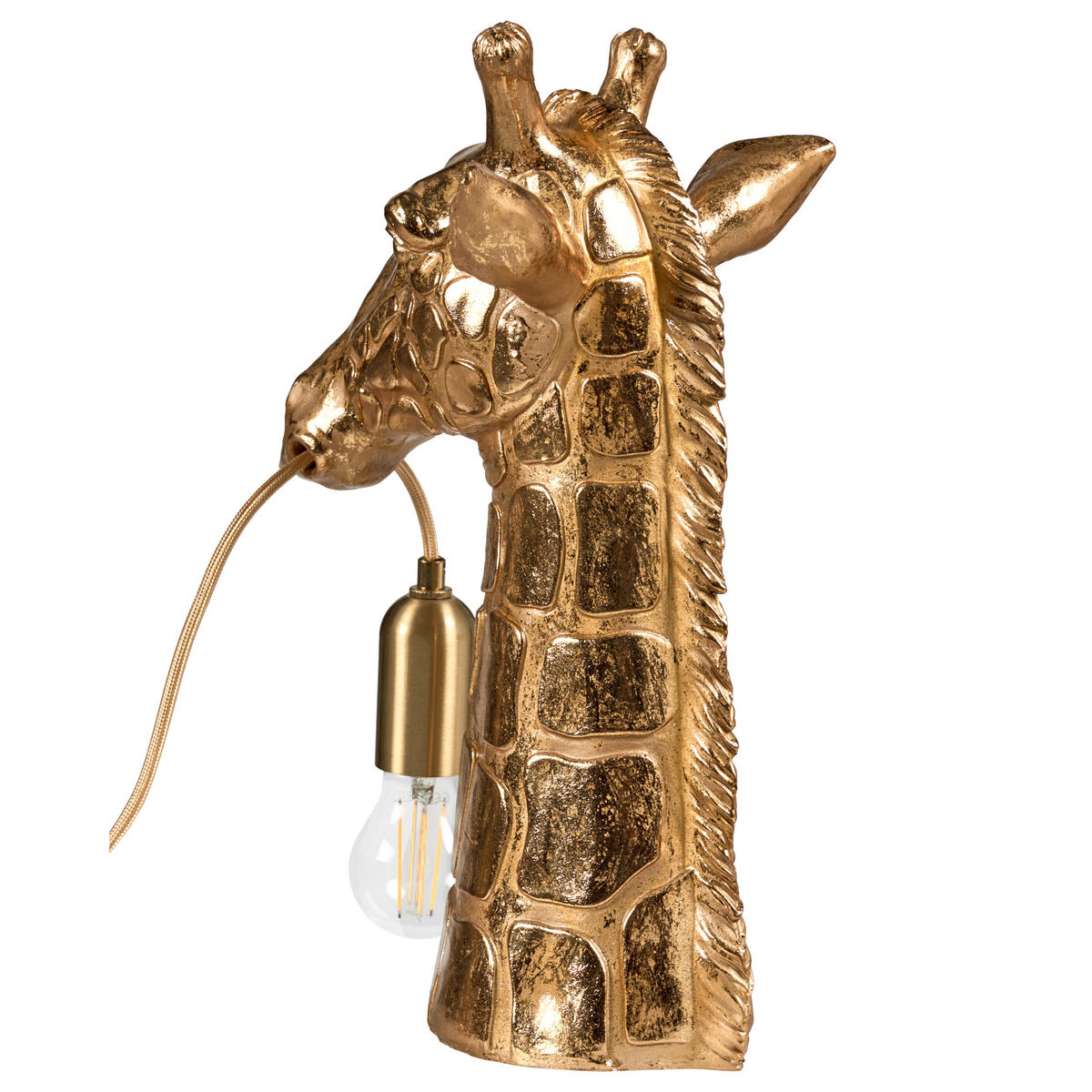 TISCHLAMPE Giraffe Gold Malaika - Messingfarben/Goldfarben, Kunststoff (23/16/40cm) - Beliani