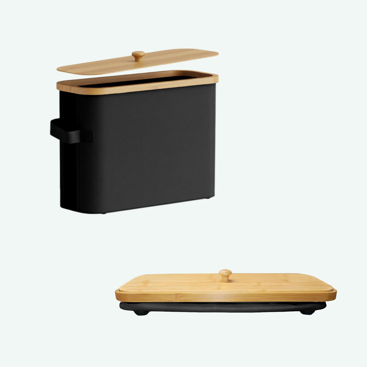 TOILETTENPAPIER-AUFBEWAHRUNG - Schwarz, Holz/Kunststoff (45/33/16cm) - Relaxdays