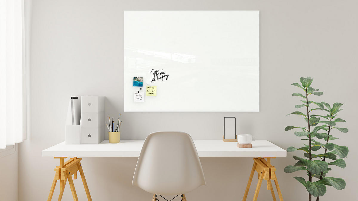 GLASBOARD - Weiß CLASSIC WHITE 100x80cm - Weiß, Glas (100/80/0.7cm) - ALLboards
