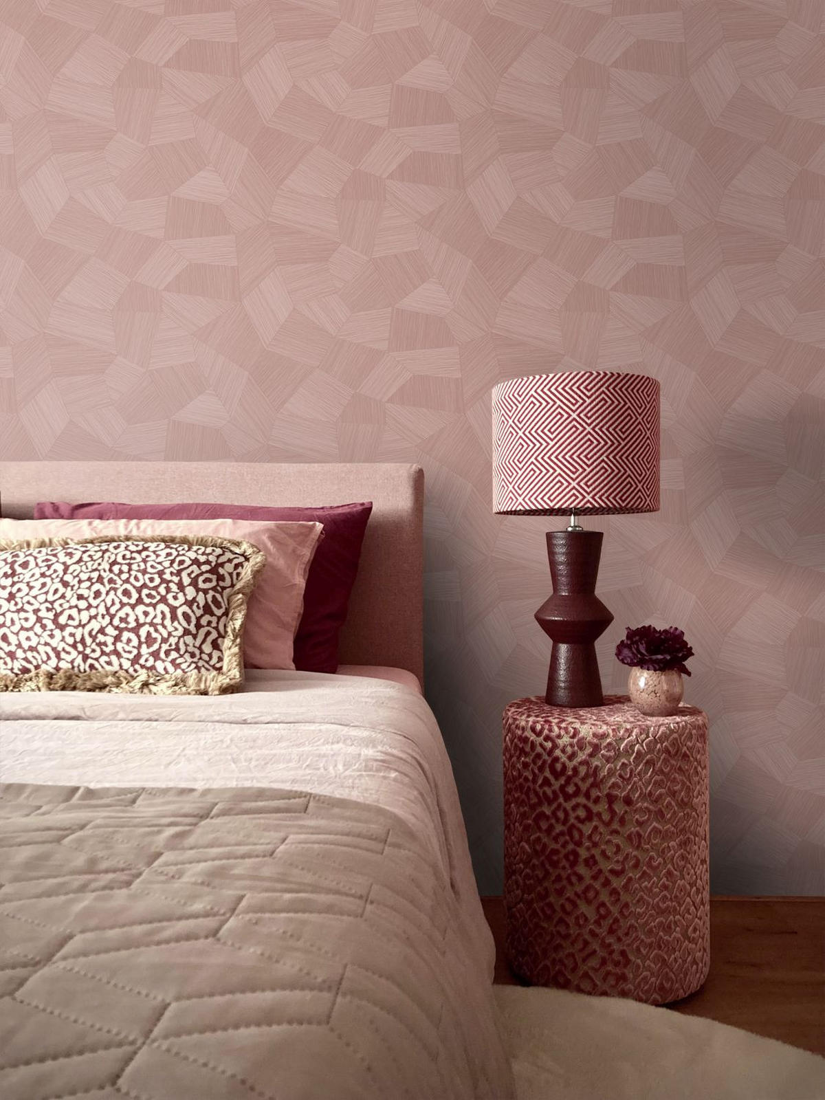 TAPETE 3D-Muster 50 x 900 cm - Lila, Papier (50/900cm) - Origin Wallcoverings