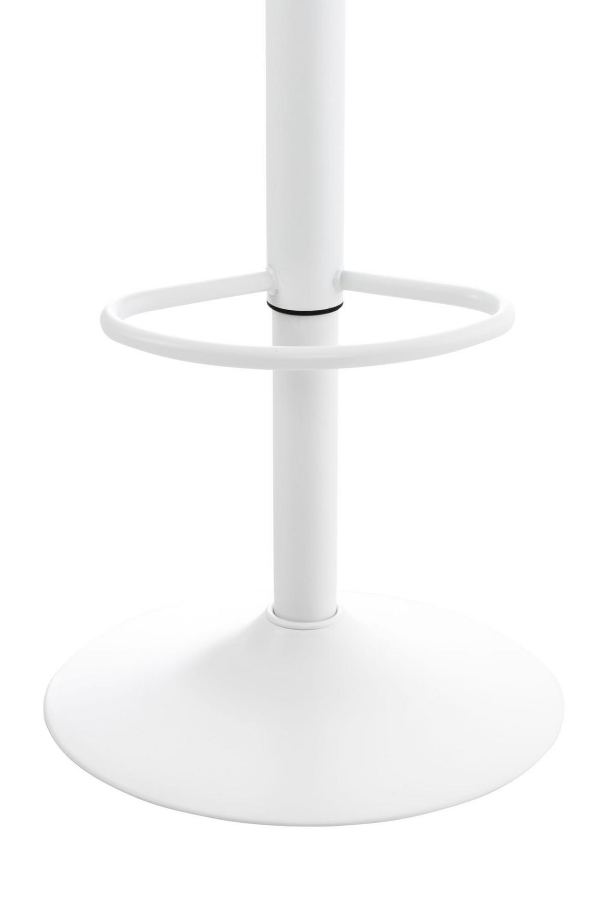 BARHOCKER 2er Set Kunststoff weiß - Walnussfarben/Weiß, Kunststoff/Metall (43/69/44cm) - CLP