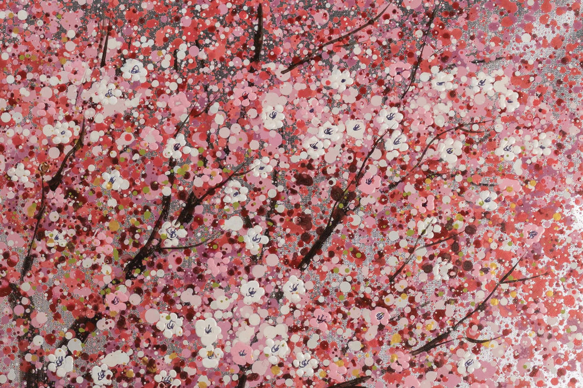 ÖLGEMÄLDE 80/80 cm - Pink, Holz/Textil (1.42/80cm) - KUNSTLOFT