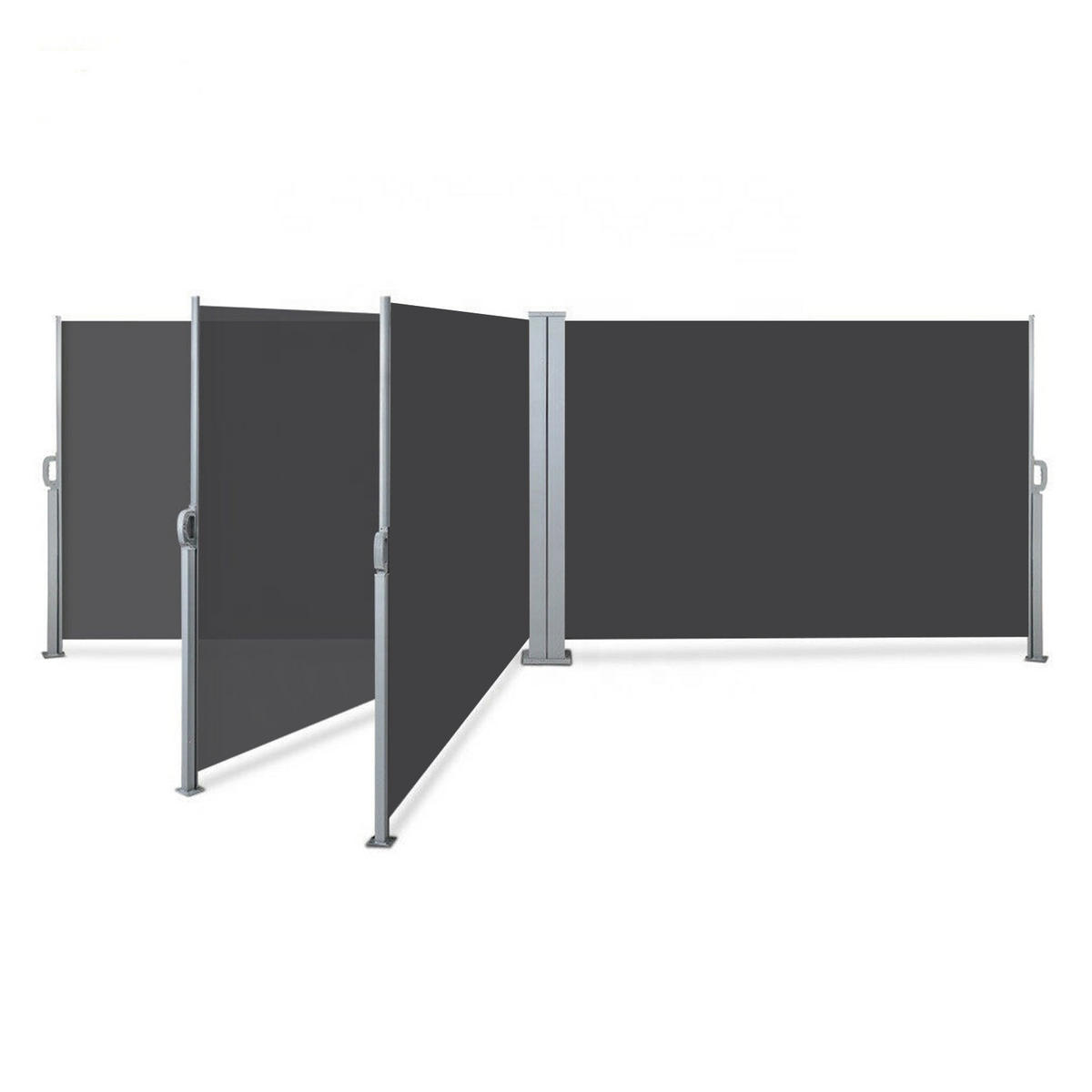 DOPPELSEITENMARKISE 600x160cm Dunkelgrau - Dunkelgrau, Kunststoff (600/160/8.7cm) - SVITA