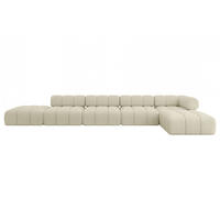 ECKSOFA modulares Sofa Kerru-L3 - 475x190x70 cm Beige Bouclé - Beige, Holzwerkstoff/Textil (475/190cm) - ALTDECOR