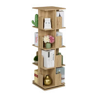 BÜCHERREGAL - Hellbraun, Holzwerkstoff/Metall (39/125.5/39cm) - Relaxdays