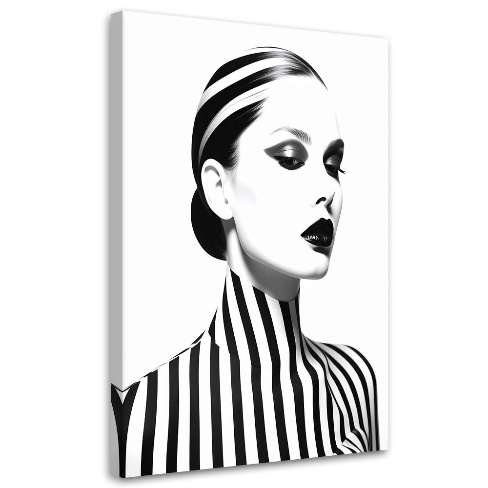 Feeby Leinwandbild, Schwarz 20x30 cm