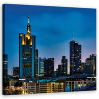 WANDBILD städte und architektur blau - Blau, Textil (50/50cm) - Feeby