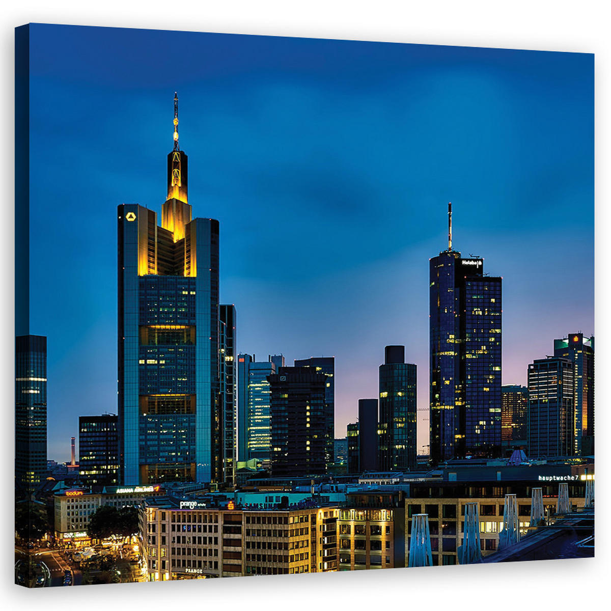 WANDBILD städte und architektur blau - Blau, Textil (50/50cm) - Feeby