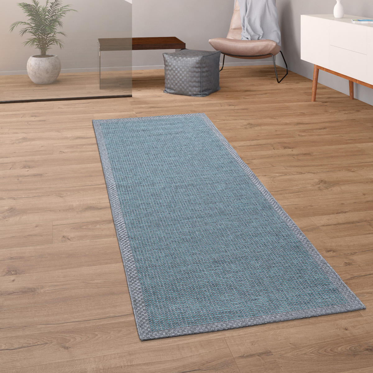 OUTDOORTEPPICH 80/150 cm Quebec 135 - Türkis, Textil (80/150cm) - Paco Home