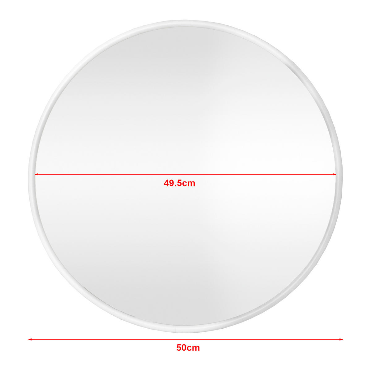 WANDSPIEGEL Ordona - Weiß, Glas/Metall (50/2.8/50cm) - [en.casa]