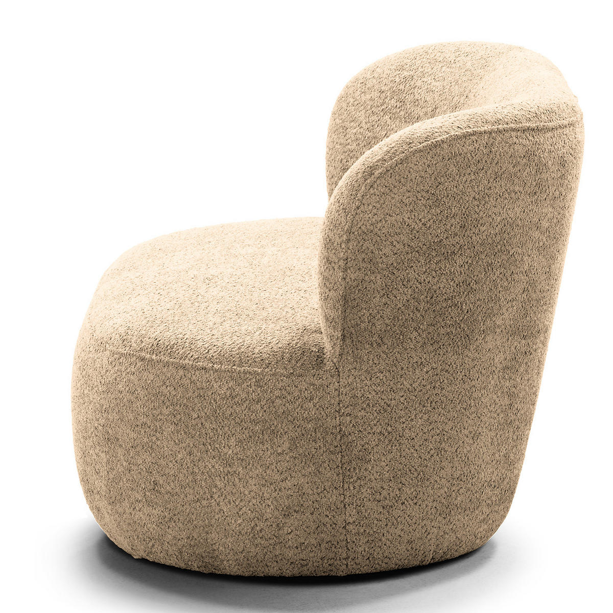 1,5-SITZER SOFA - Sandfarben/Schwarz, Kunststoff/Textil (134/75/84cm) - home24