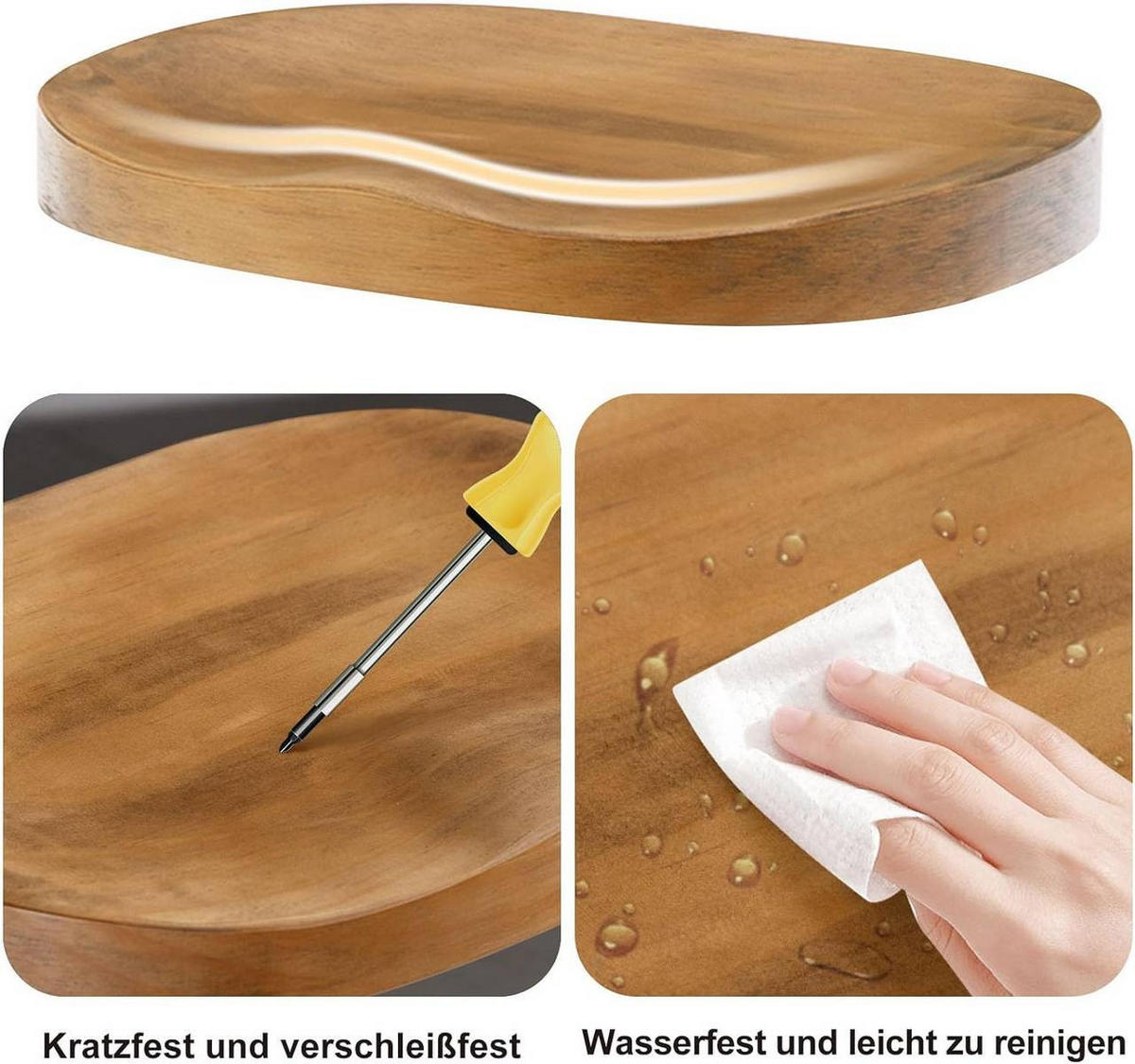BARHOCKER mit Sattelsitz, aus Massivholz, Dunkle Holzoptik - Buchefarben/Schwarz, Holz/Metall (41.5/60/31.5cm) - Woltu