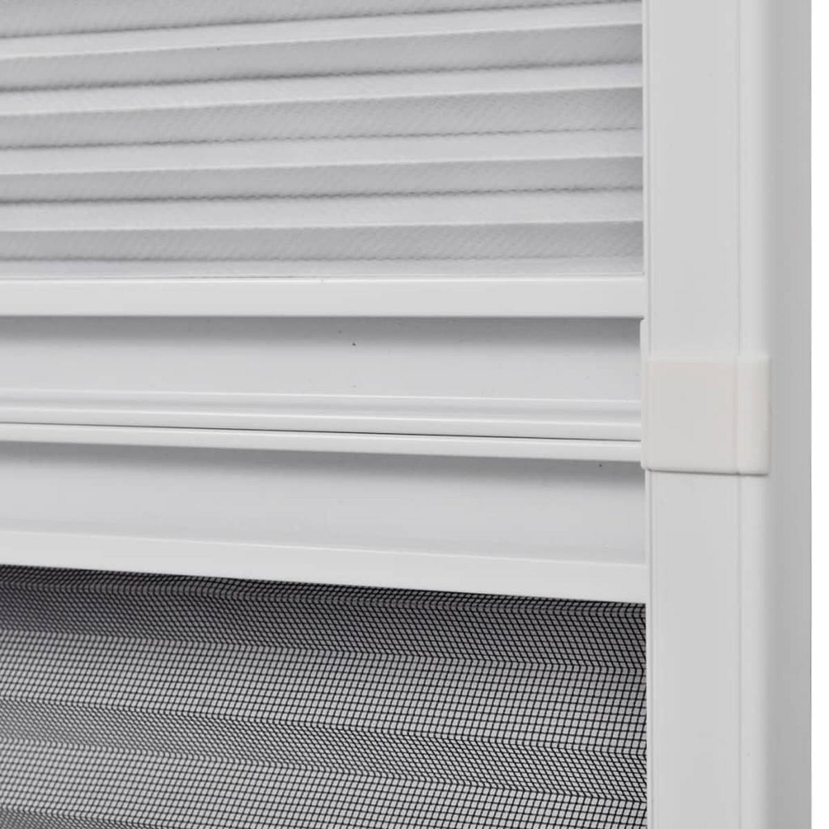 INSEKTENSCHUTZ-PLISSEE Für Fenster Jalousie Aluminium 80/120 Cm - Weiß, Glas (80/120/120cm) - vidaXL