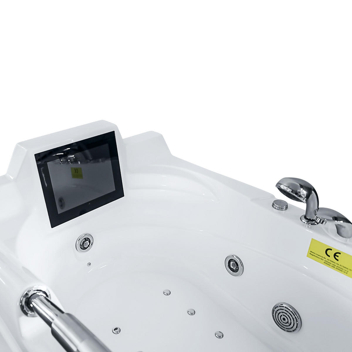 WHIRLPOOL Pool Badewanne mit TV T42R-TH-ALL 92x171cm - Weiß, Glas/Kunststoff (92/79/171cm) - AcquaVapore by Sandra Jentho