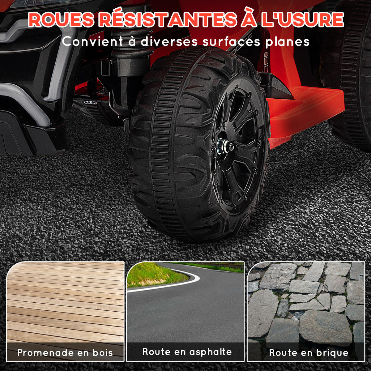 ELEKTRO-QUAD DE-13097 6V Rot - Rot, Kunststoff (71/40.5/45cm) - ComfortXL