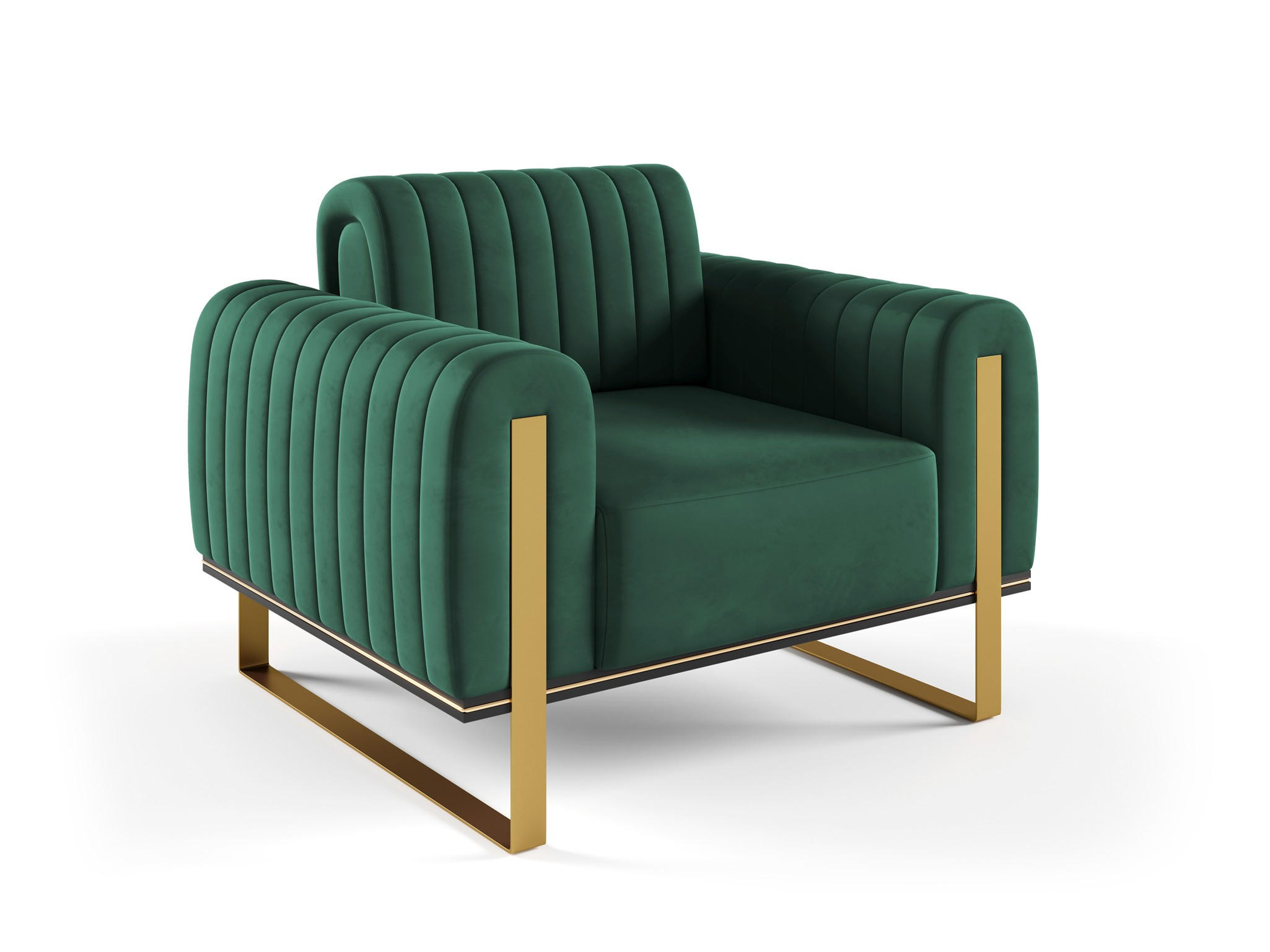 SESSEL Valerie - Grün, Holzwerkstoff/Textil (106/79/90cm) - Fun Möbel