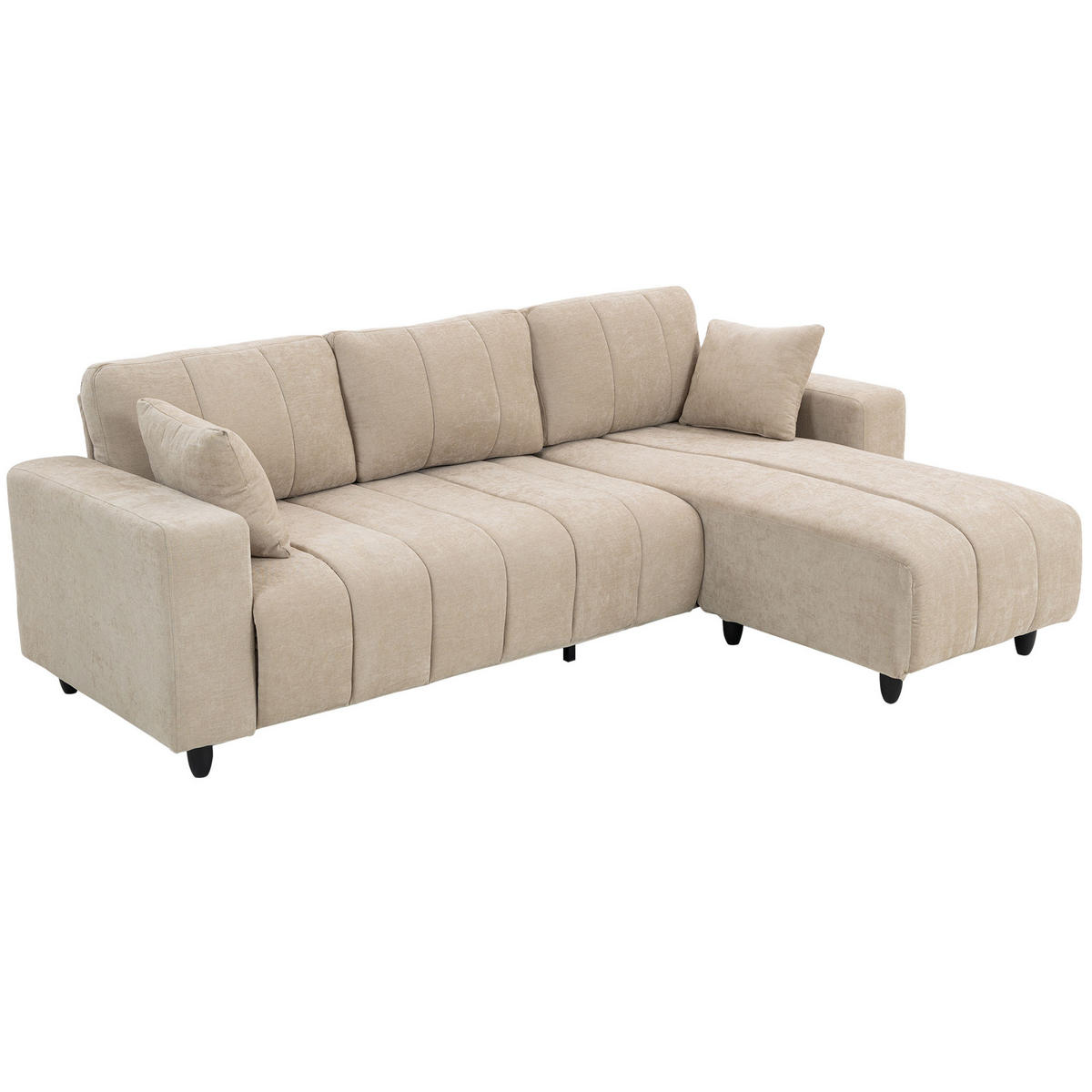 ECKSOFA Beige 95.3/61.4/34.3 cm - Beige, Textil (61.4/95.3cm)