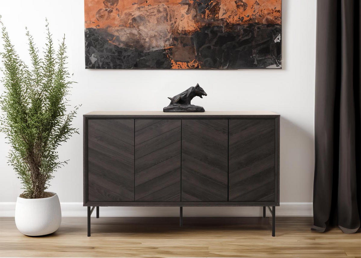 SIDEBOARD Grau - Grau, Holz (151/94/40cm) - MCW