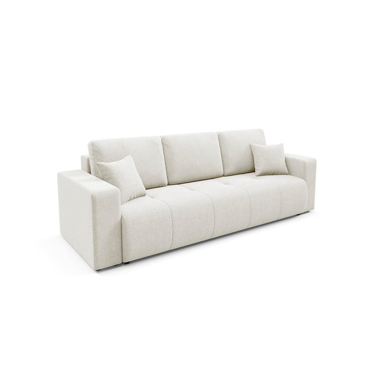SOFA Giulia 3 Sitzplätze Weiß - Weiß, Holz (244/82/102cm) - Petits-meubles