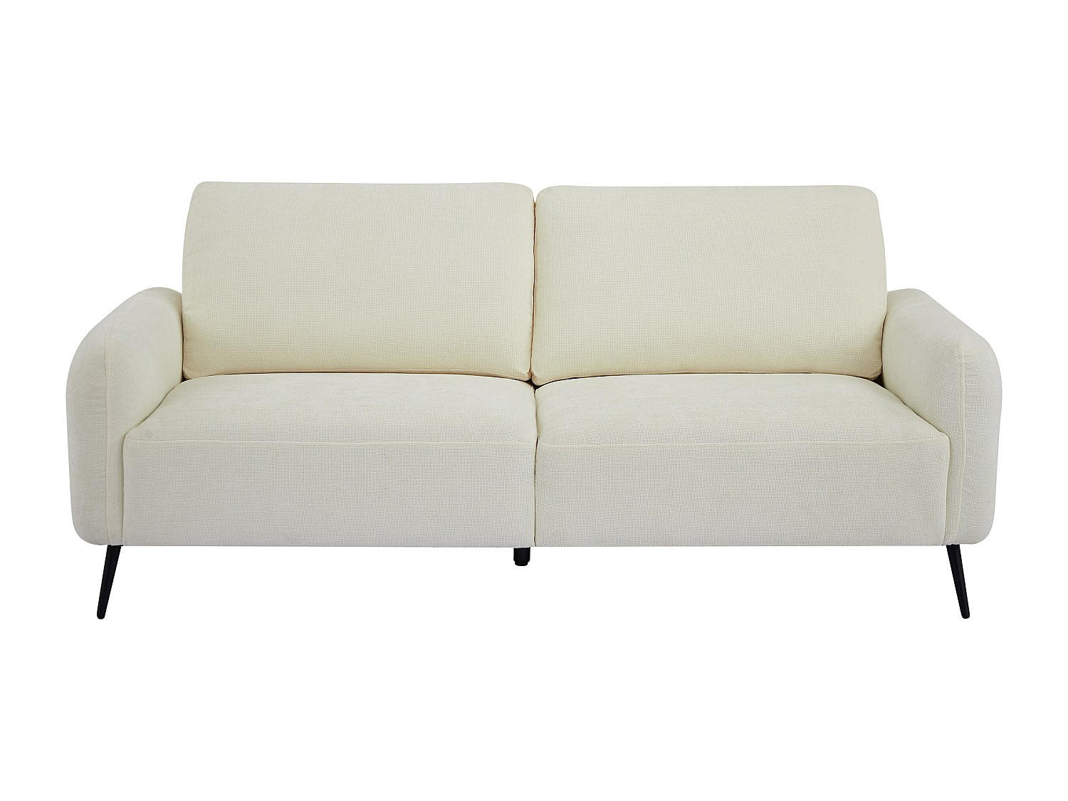 SOFA - 3 Personen - stoff - gebrochenes weiß Letrosa - Weiß, Textil/Metall (200/86/88cm) - Vente-Unique