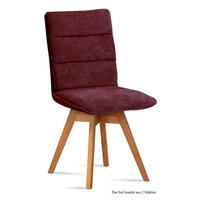 ESSZIMMERSTUHL drehbar (2er-Set) Dorle 47x92x60 Eiche geölt/Marsala - Eichefarben/Brombeere, Kunststoff (60/92/47cm) - 58aufmkessel