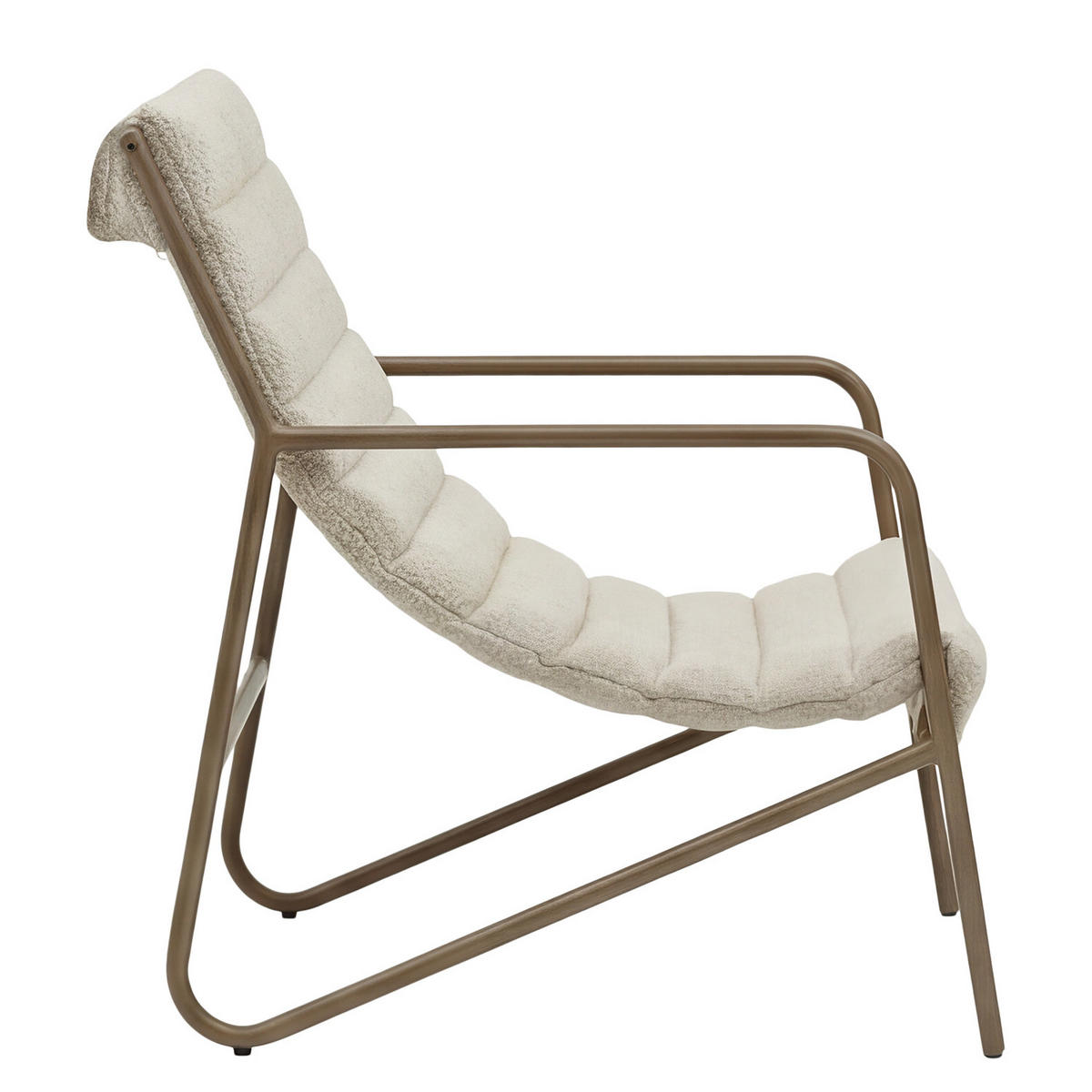 BALKONSET - 3-teilig - Stahl / Bouclé - Beige, Textil/Metall - home24