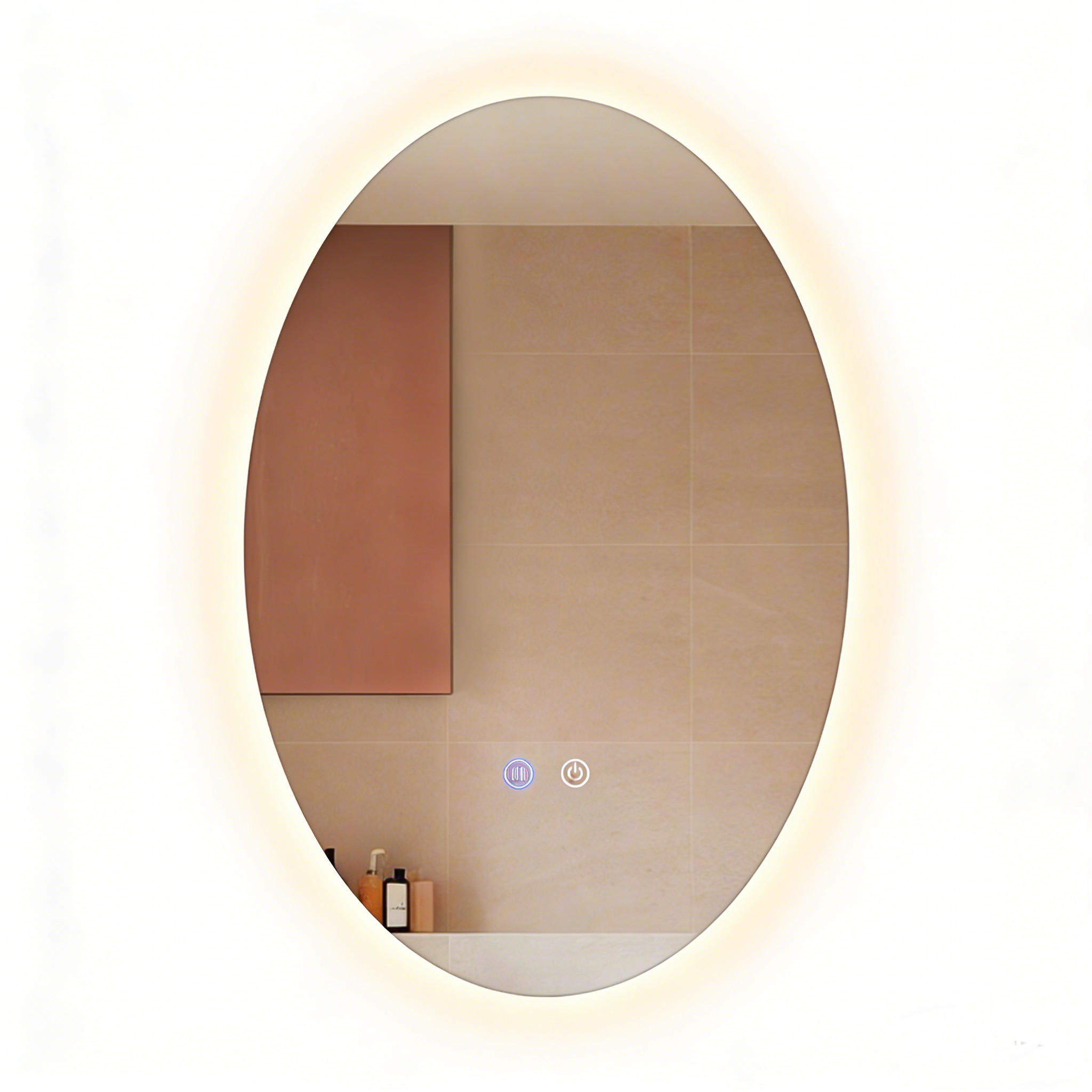 ZMH Badspiegel Weiß 50x70x3 cm